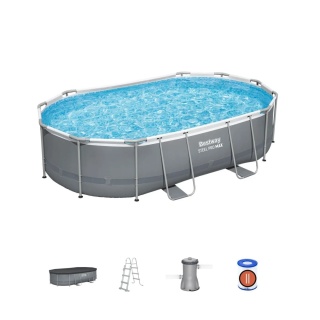 Basen stelażowy Power Steel 7w1 16x10FT + akcesoria 488x305x107 cm - Bestway [56448]