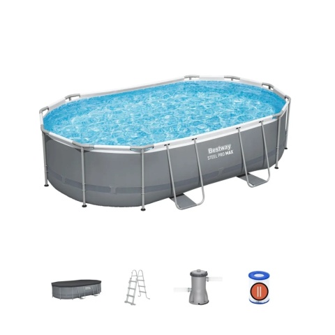 Basen stelażowy Power Steel 7w1 16x10FT + akcesoria 488x305x107 cm - Bestway [56448]