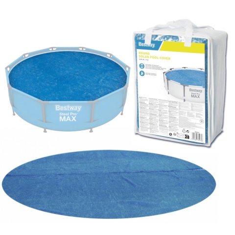 Pokrywa solarna folia na basen ogrodowy o średnicy 305cm 10ft - Bestway [58241]