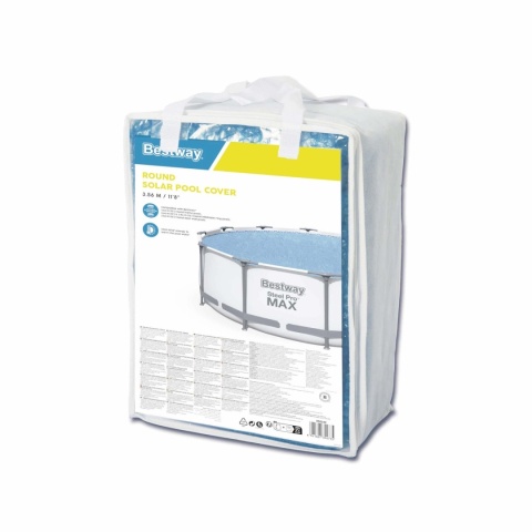 Pokrywa solarna folia na basen ogrodowy o średnicy 366cm 12ft - Bestway [58242]