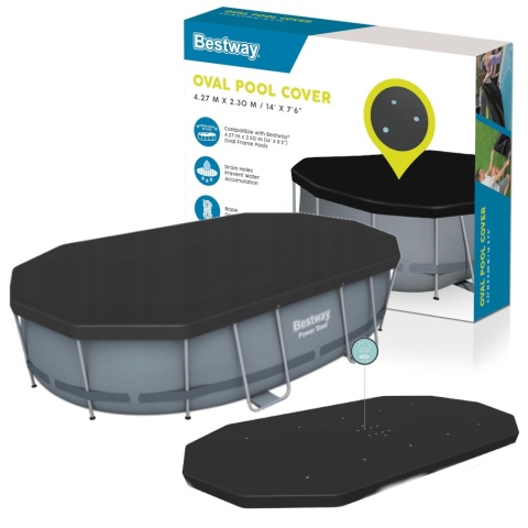 Pokrywa 427x250cm na basen stelażowy do basenu Steel Pro Max - Bestway [58425]