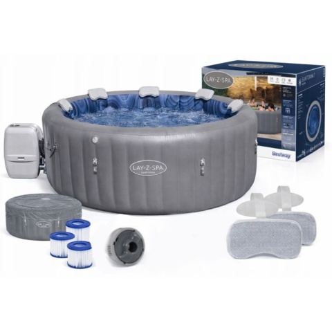 Basen Spa SANTORINI PRO z hydromasażem nadmuchiwany okrągły 5-7 osób 1190 L - Bestway [6001T]