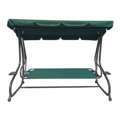 Huśtawka rodzinna 2w1 bujana rozkładana ławka 4-osobowa [8078 LIŚCIE]