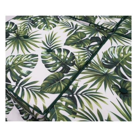 Huśtawka rodzinna 2w1 bujana rozkładana ławka 4-osobowa [8078 LIŚCIE]