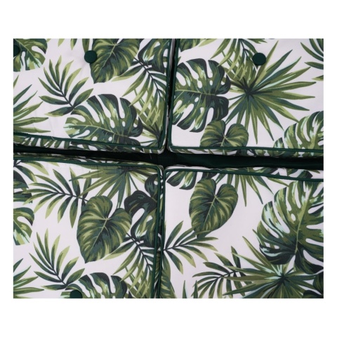 Huśtawka rodzinna 2w1 bujana rozkładana ławka 4-osobowa [8078 LIŚCIE]