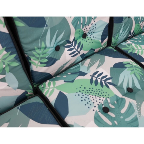 Huśtawka rodzinna 2w1 bujana rozkładana ławka 4-osobowa [8078 MONSTERA]