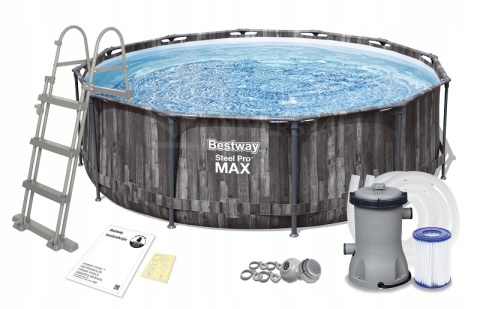 Basen stelażowy okrągły 366cm 9150 l Steel PRO - Bestway [5614X]