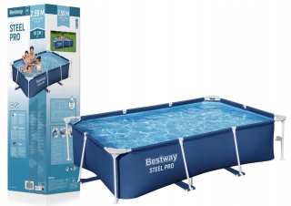 Basen stelażowy ogrodowy prostokątny steel pro 259x170x61 cm - Bestway [56403]