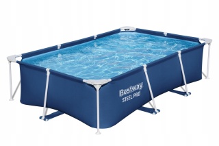 Basen stelażowy ogrodowy prostokątny steel pro 259x170x61 cm - Bestway [56403]