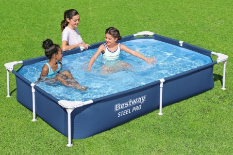 Basen stelażowy ogrodowy steel PRO 221x150x43 cm - Bestway [56401]