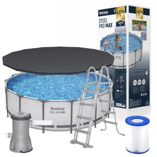 Basen stElażowy ogrodowy okrągły Steel Pro MAX 457x122 cm - Bestway [56438]