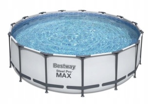 Basen stElażowy ogrodowy okrągły Steel Pro MAX 457x122 cm - Bestway [56438]