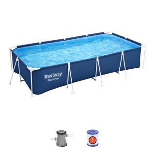 Basen stelażowy Family Steel Pro 3w1 Pompa Filtr 400x211x81 cm - Bestway [56424]