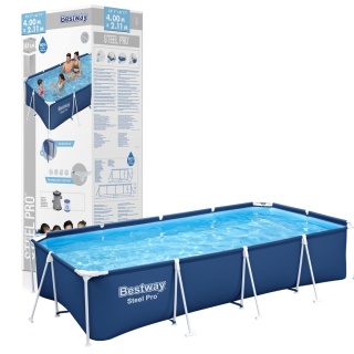 Basen stelażowy Family Steel Pro 3w1 Pompa Filtr 400x211x81 cm - Bestway [56424]