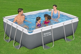 Basen stelażowy Power Steel 9x6FT 4w1 pompa filtr 282x196x84 cm - Bestway [56629]