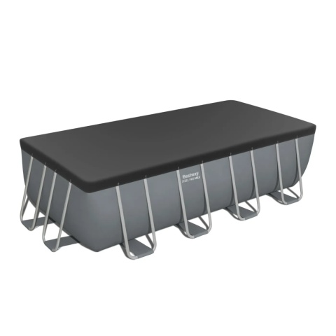 Basen stelażowy szary 6w1 Power Steel 16x8FT 488x244x122 cm - Bestway [56670]