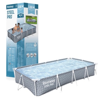Basen stelażowy Steel Pro 366x201x66 cm - Bestway [561FT]