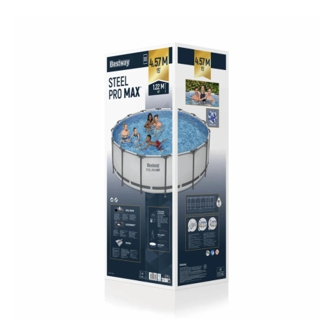 Basen stelażowy Steel Pro MAX 5w1 15FT + akcesoria 457x122 cm - Bestway [56438]