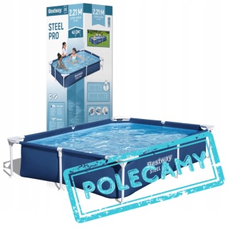 Basen stelażowy ogrodowy steel PRO 221x150x43 cm - Bestway [56401]