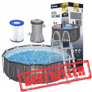 Basen stelażowy okrągły 366cm 9150 l Steel PRO - Bestway [5614X]