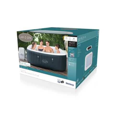 Basen Spa Lay-Z-Spa IBIZA AirJet 6 Jacuzzi 180x180x66 cm - Bestway [6002U]