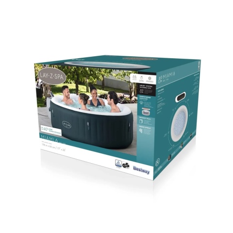 Basen Spa Lay-Z-Spa MIAMI AirJet 6 Jacuzzi 196x66 cm - Bestway [6001D]