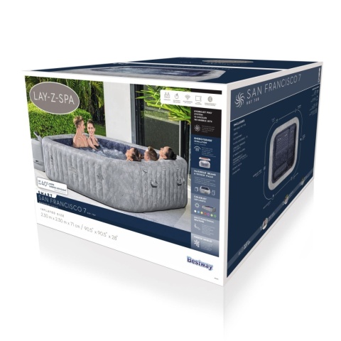 Basen Spa Lay-Z-Spa San Francisco SMART HydroJet PRO Jacuzzi - Bestway [6001Q]