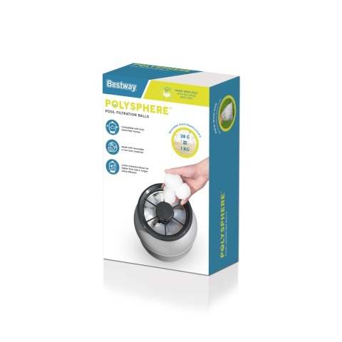 Pompa piaskowa filtrująca 3596l/h + Kulki Filtracyjne - Bestway [58515+58475]