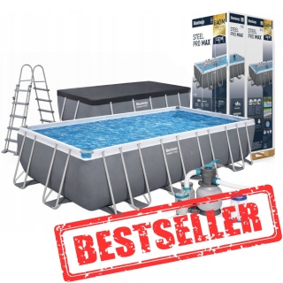 Power steel basen stelażowy prostokątny 640 x 274 x 134 cm - Bestway [5612B]