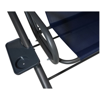 Duża huśtawka rozkładana leżanka ogrodowa 2w1 300 kg daszek leżak [8011.GRANAT]