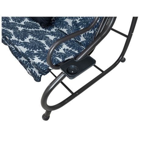 Duża huśtawka rozkładana leżanka ogrodowa 2w1 300 kg daszek leżak [8011.GRANAT]