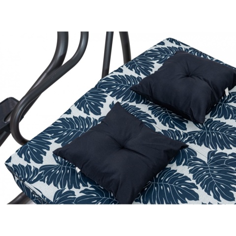 Duża huśtawka rozkładana leżanka ogrodowa 2w1 300 kg daszek leżak [8011.GRANAT]