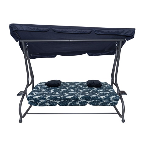 Duża huśtawka rozkładana leżanka ogrodowa 2w1 300 kg daszek leżak [8011.GRANAT]