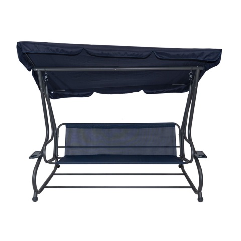 Duża huśtawka rozkładana leżanka ogrodowa 2w1 300 kg daszek leżak [8011.GRANAT]