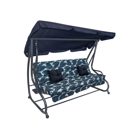 Duża huśtawka rozkładana leżanka ogrodowa 2w1 300 kg daszek leżak [8011.GRANAT]