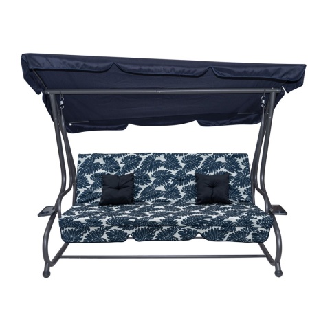 Duża huśtawka rozkładana leżanka ogrodowa 2w1 300 kg daszek leżak [8011.GRANAT]