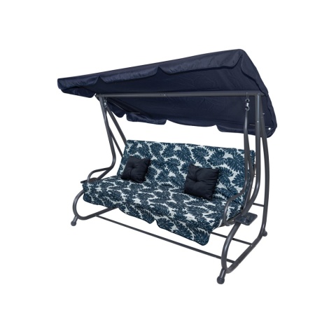 Duża huśtawka rozkładana leżanka ogrodowa 2w1 300 kg daszek leżak [8011.GRANAT]