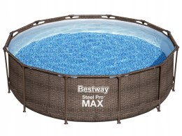 [56709] Basen stelażowy rattan 366x100cm 9w1 - Bestway