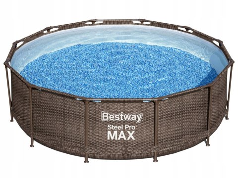 [56709] Basen stelażowy rattan 366x100cm 9w1 - Bestway