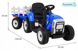 Pojazd Traktor z Przyczepą BLOW piankowe koła + Ekoskóra + pasy bezpieczeństwa
